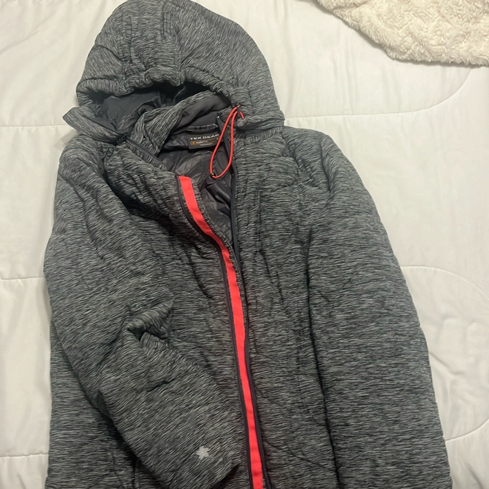 cute tek gear gray coat!